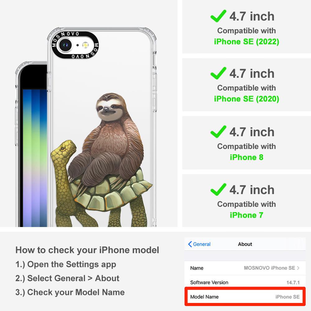 Sloth Turtle Phone Case - iPhone 7 Case - MOSNOVO