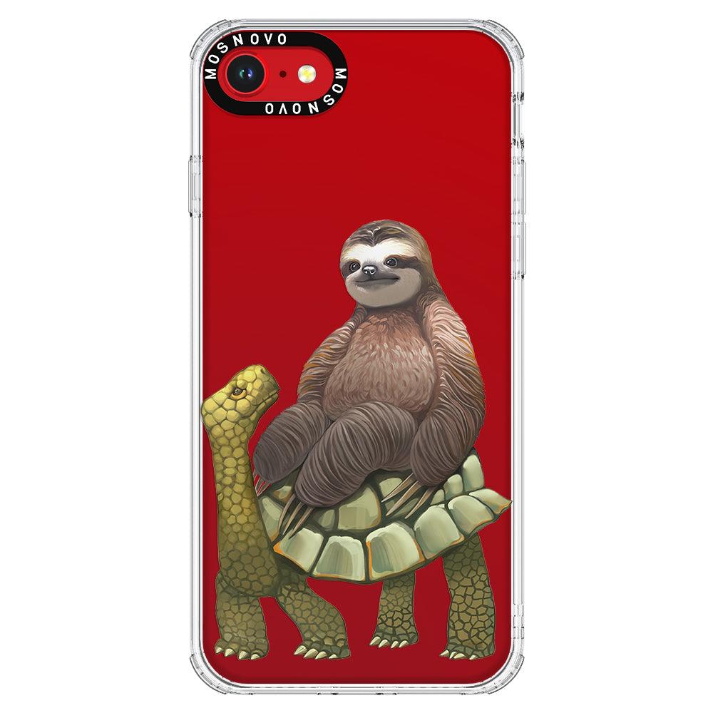 Sloth Turtle Phone Case - iPhone SE 2020 Case - MOSNOVO