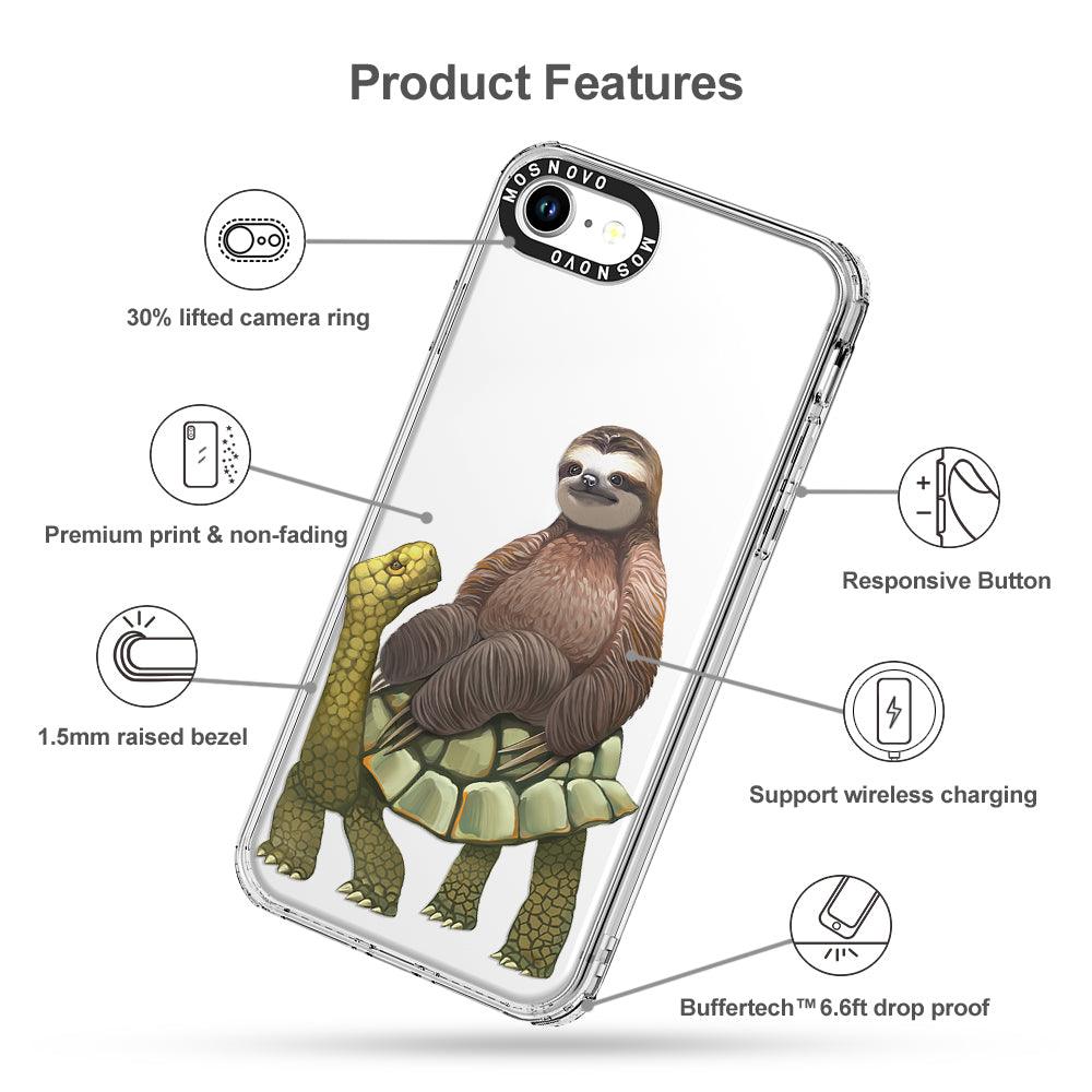 Sloth Turtle Phone Case - iPhone SE 2020 Case - MOSNOVO