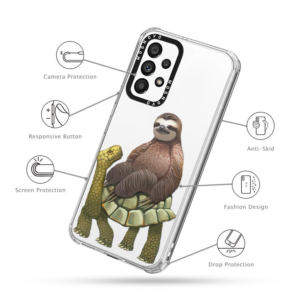 Sloth Turtle Phone Case - Samsung Galaxy A53 Case - MOSNOVO