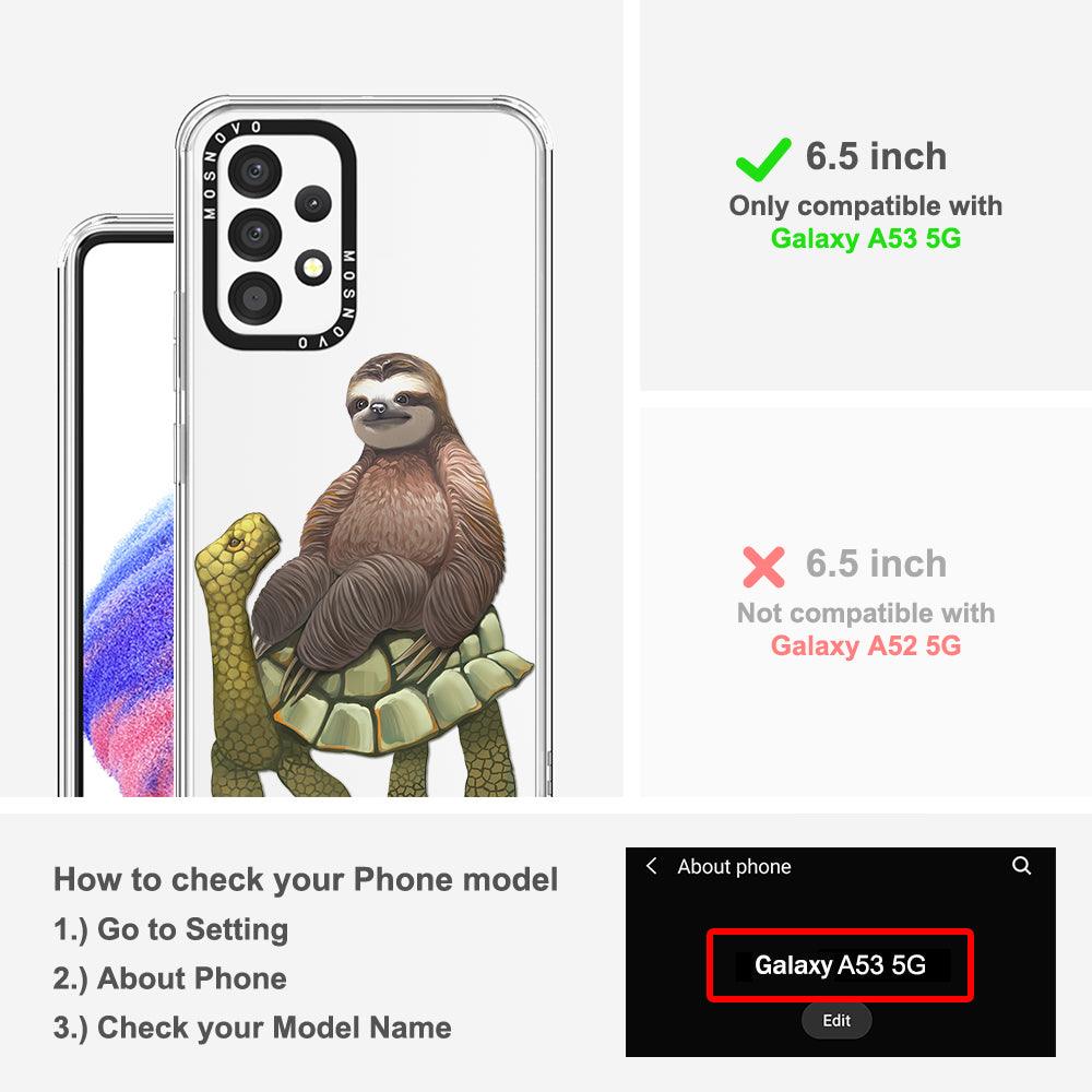 Sloth Turtle Phone Case - Samsung Galaxy A53 Case - MOSNOVO