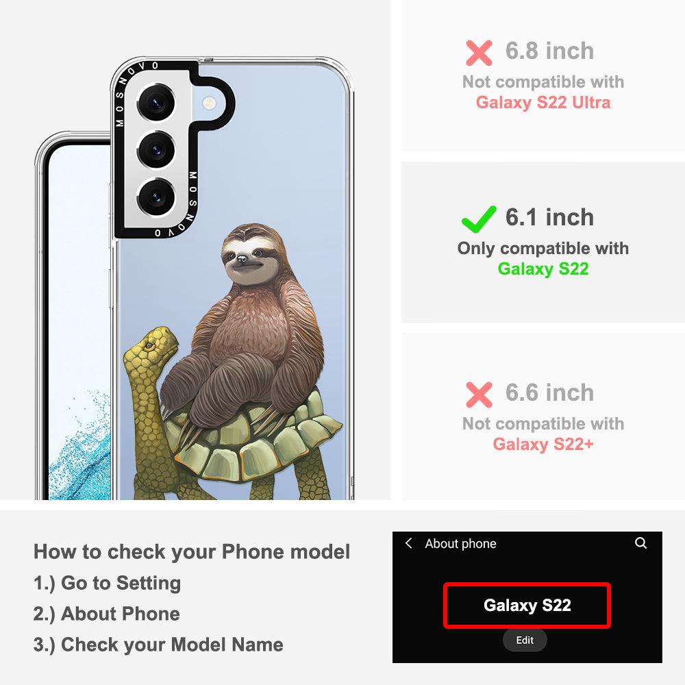 Sloth Turtle Phone Case - Samsung Galaxy S22 Case - MOSNOVO