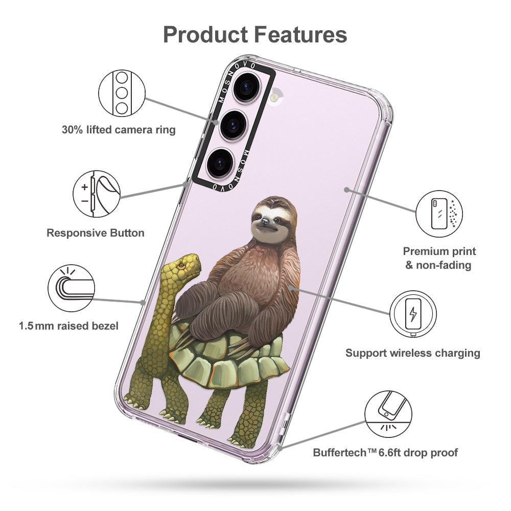 Sloth Turtle Phone Case - Samsung Galaxy S23 Plus Case - MOSNOVO