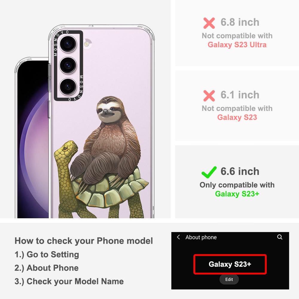 Sloth Turtle Phone Case - Samsung Galaxy S23 Plus Case - MOSNOVO