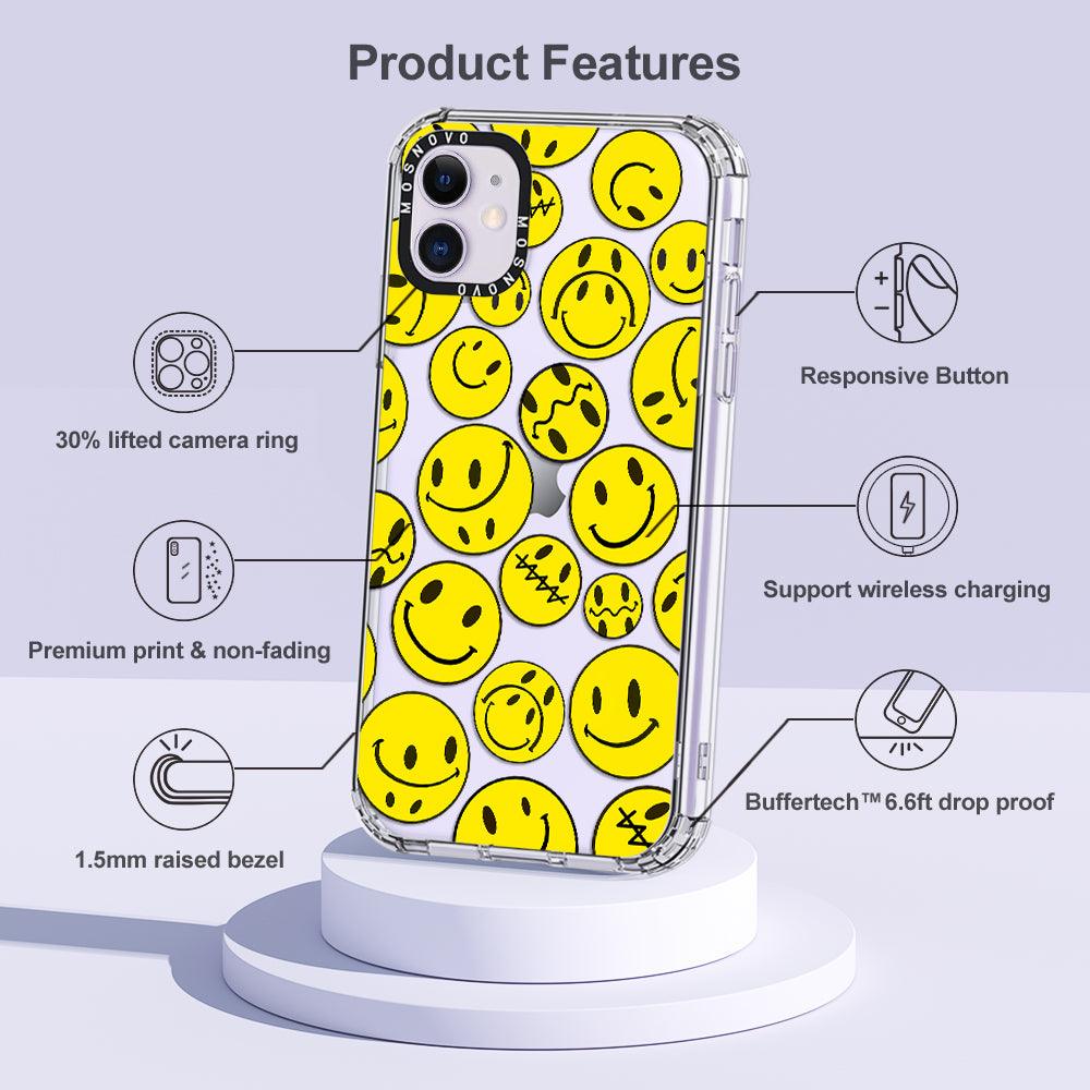 Smiley Face Phone Case - iPhone 11 Case - MOSNOVO