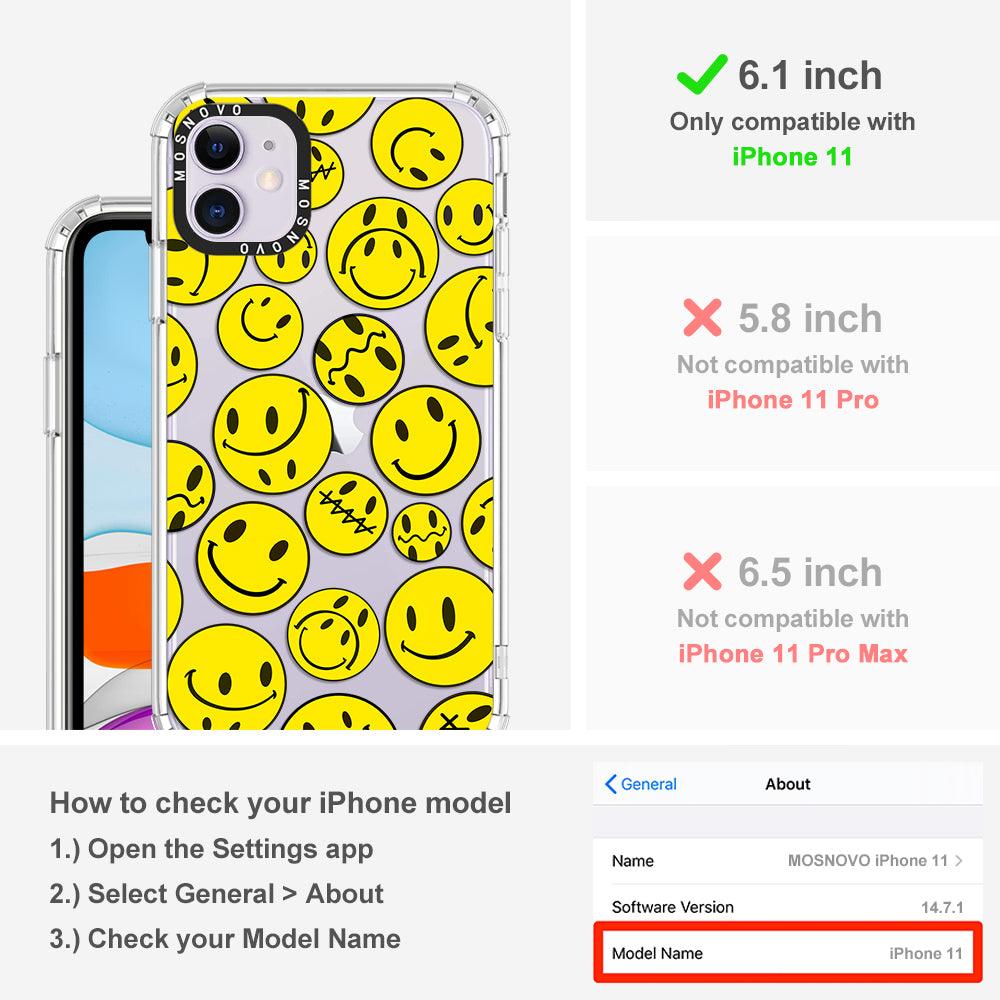 Smiley Face Phone Case - iPhone 11 Case - MOSNOVO