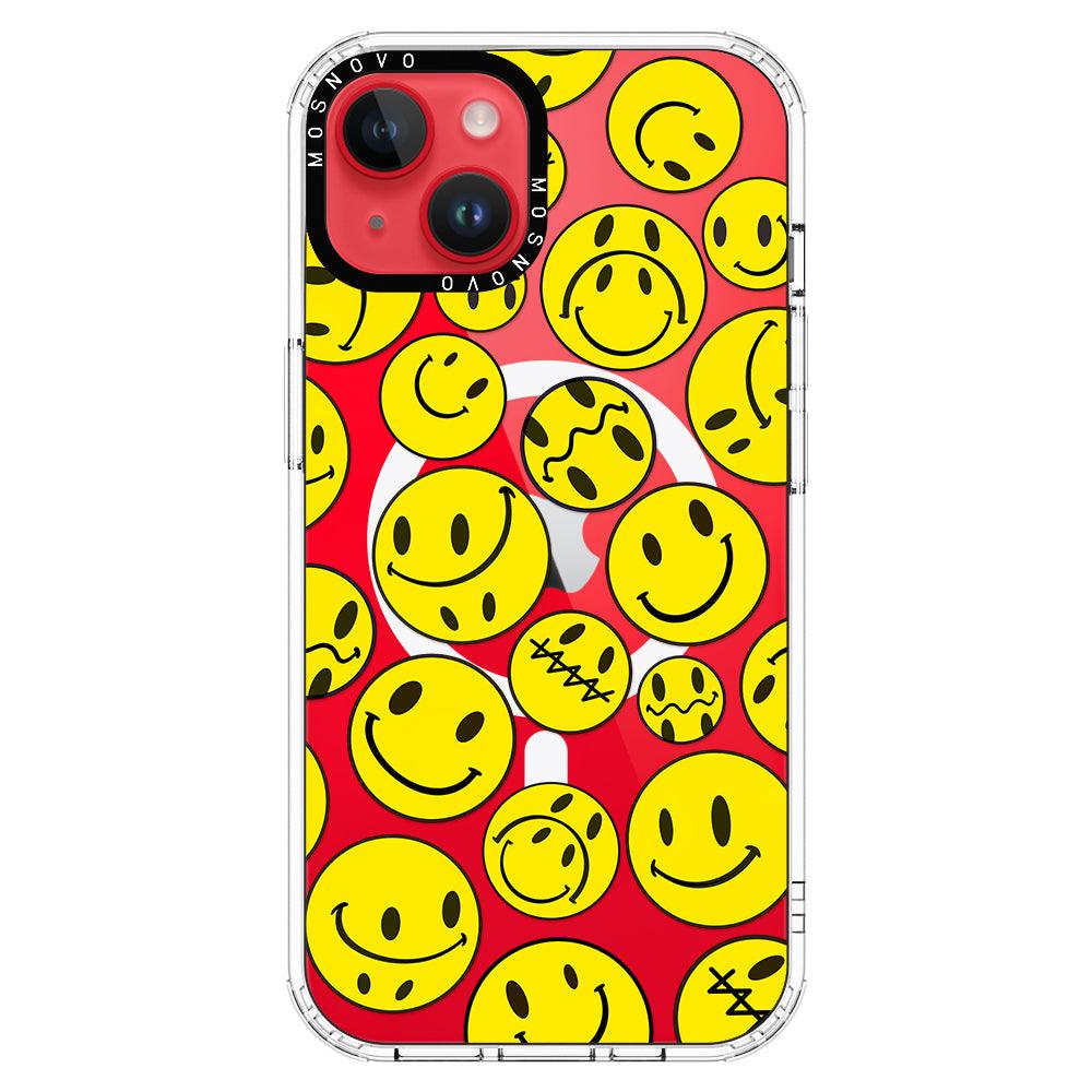 Smiley Face Phone Case - iPhone 14 Plus Case - MOSNOVO