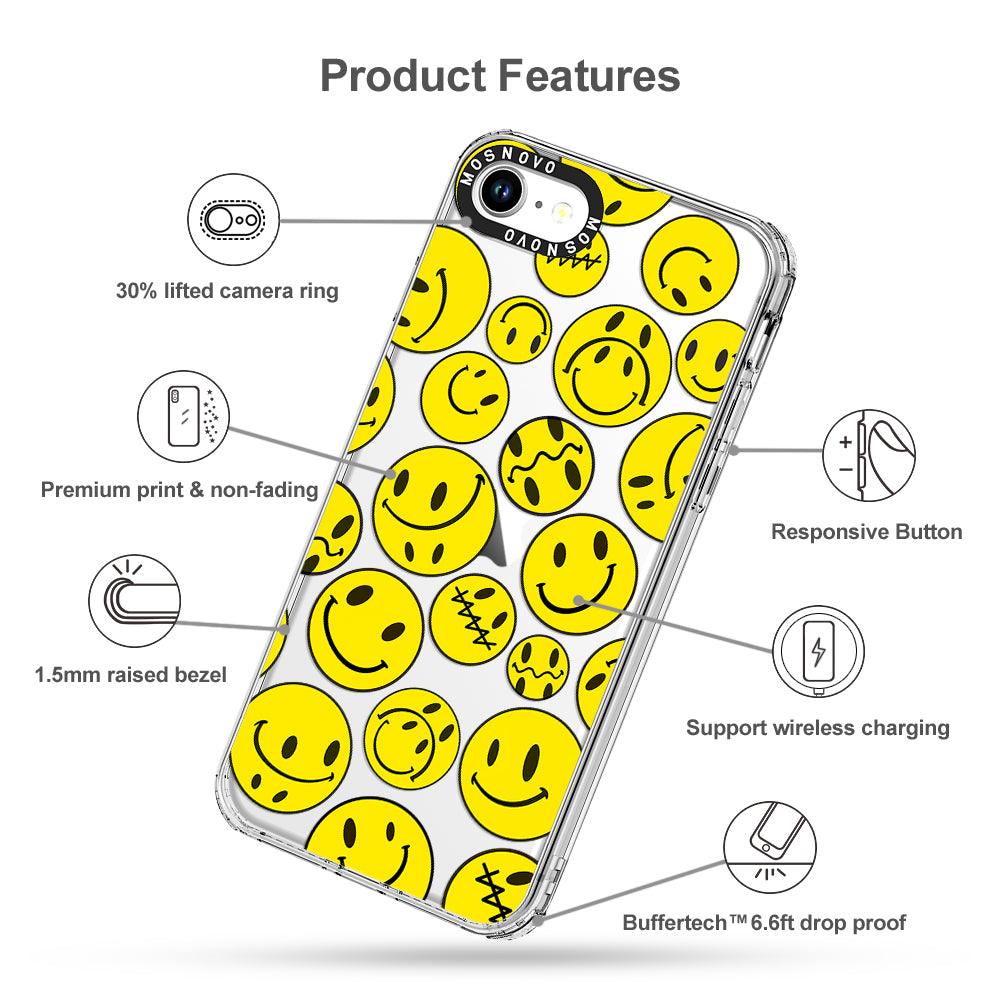 Smiley Face Phone Case - iPhone SE 2022 Case - MOSNOVO