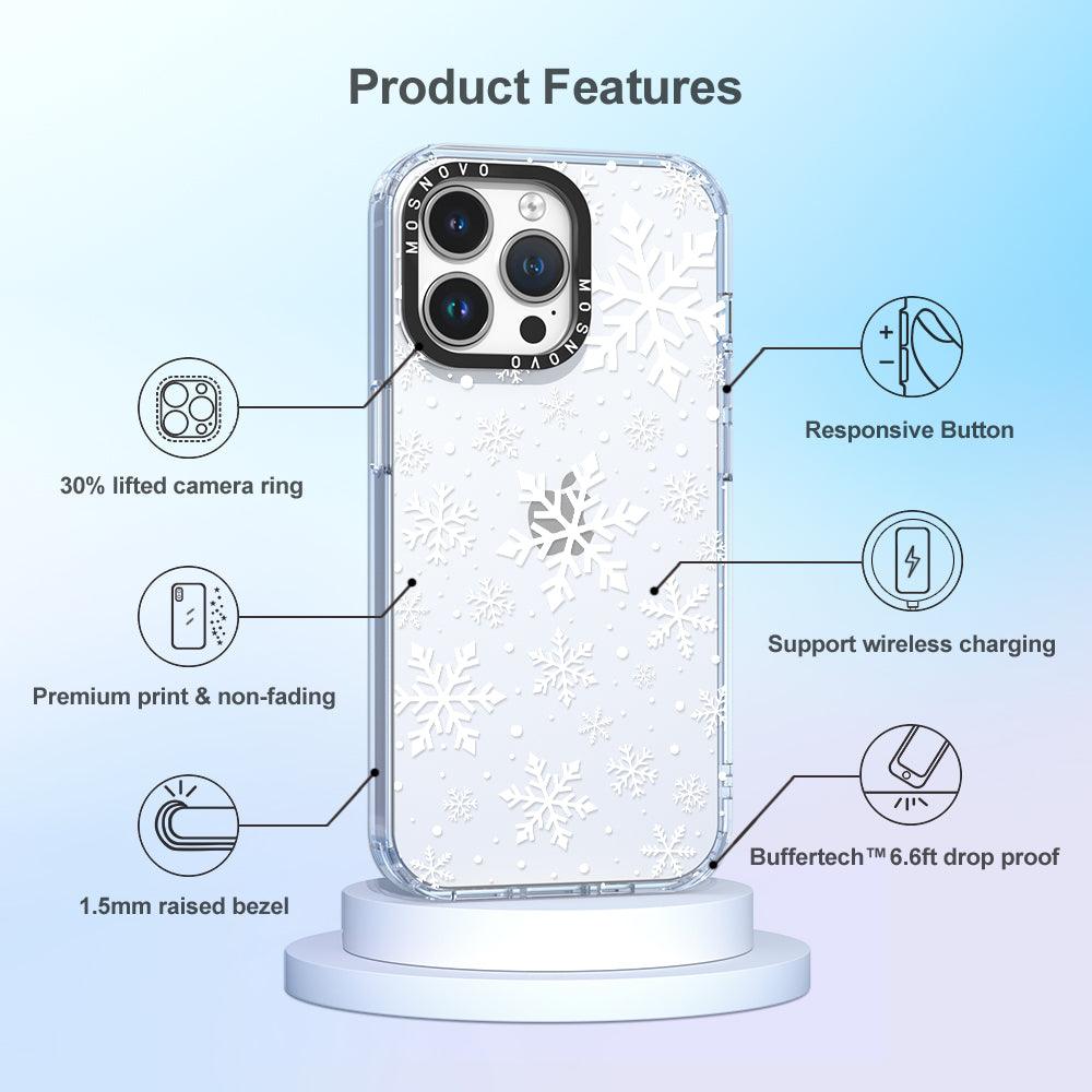 Snowflake Phone Case - iPhone 14 Pro Max Case - MOSNOVO