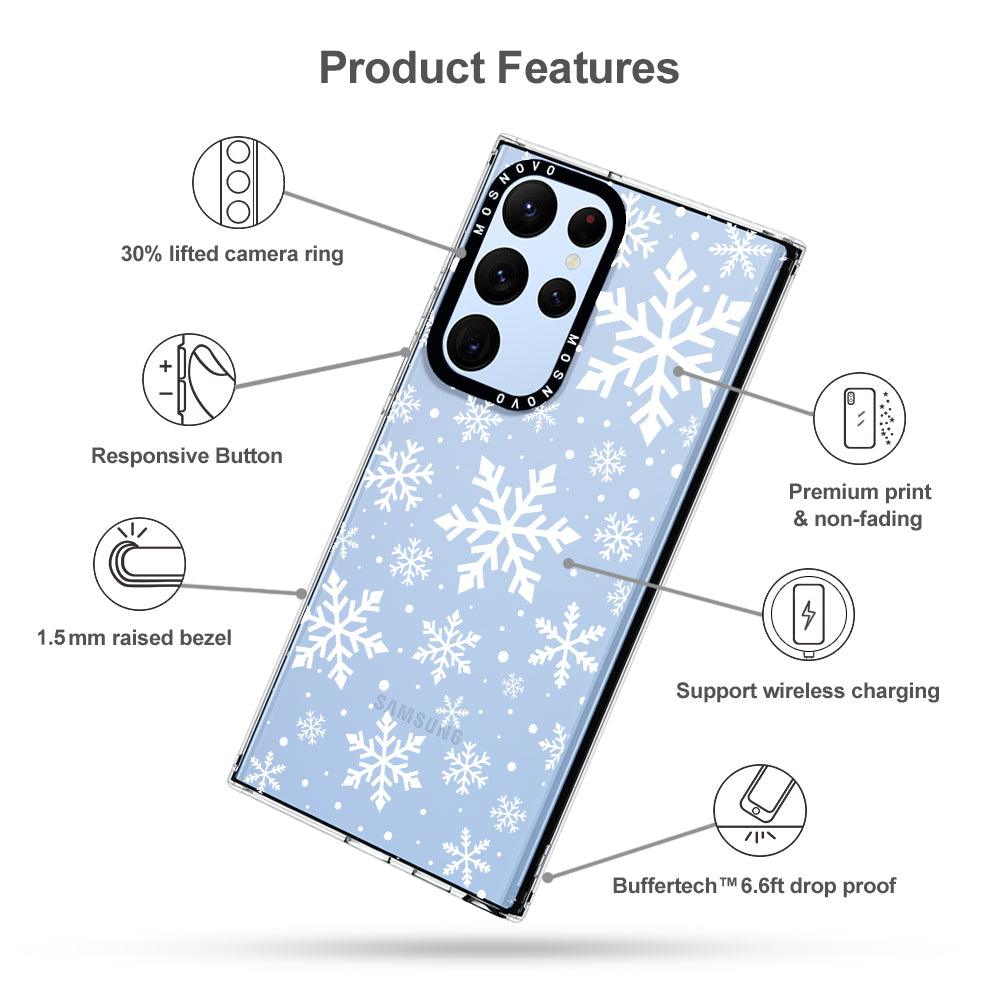 Snowflake Phone Case - Samsung Galaxy S22 Ultra Case - MOSNOVO