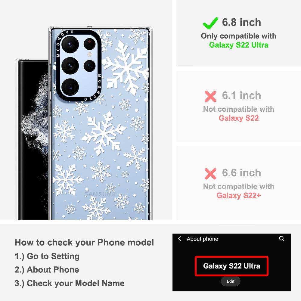 Snowflake Phone Case - Samsung Galaxy S22 Ultra Case - MOSNOVO