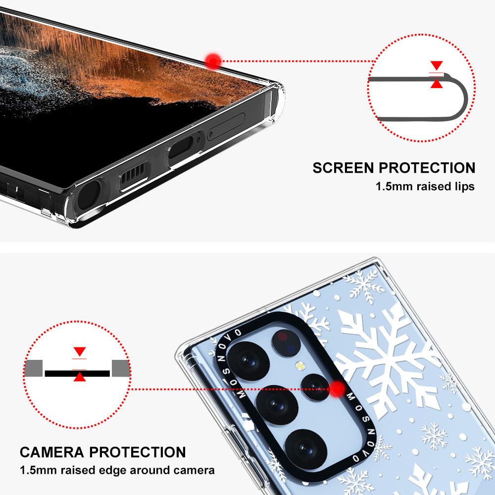 Snowflake Phone Case - Samsung Galaxy S22 Ultra Case - MOSNOVO