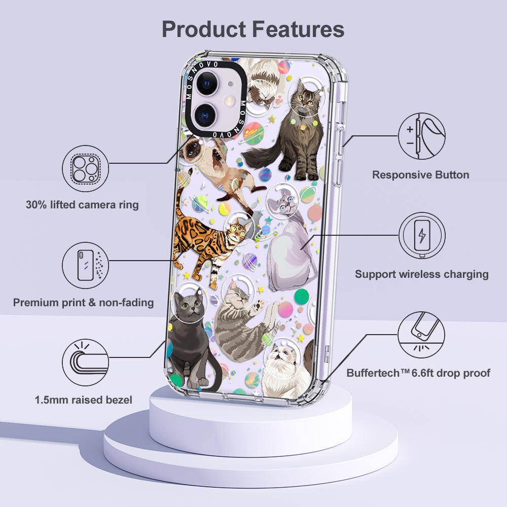 Space Cat Phone Case - iPhone 11 Case - MOSNOVO