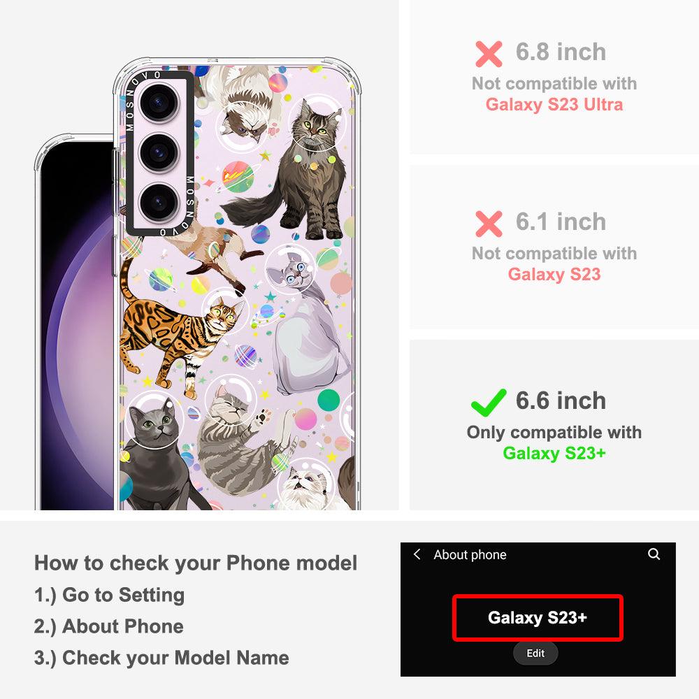 Space Cat Phone Case - Samsung Galaxy S23 Plus Case - MOSNOVO