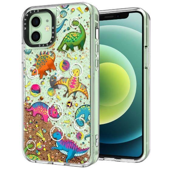 Space Dinosaur Glitter Phone Case iPhone 12 Mini Case