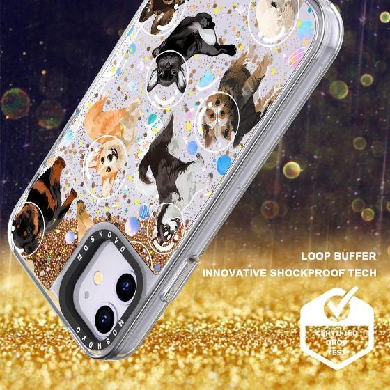 Space Dog Glitter Phone Case - iPhone 11 Case - MOSNOVO