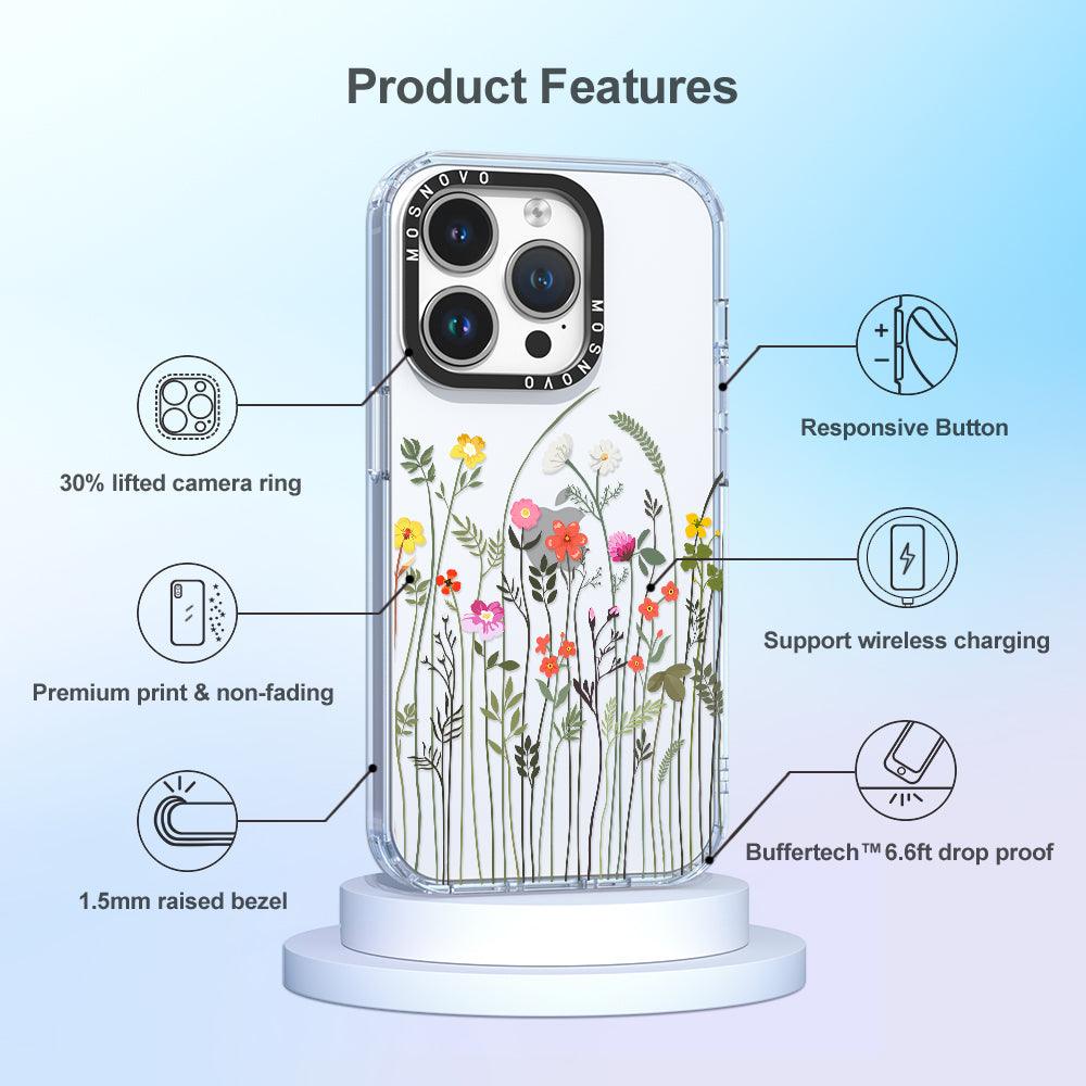 Spring Wildflower Phone Case - iPhone 14 Pro Case - MOSNOVO