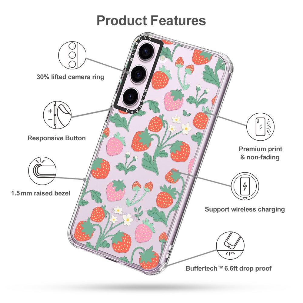 Strawberry Garden Phone Case - Samsung Galaxy S23 Plus Case - MOSNOVO