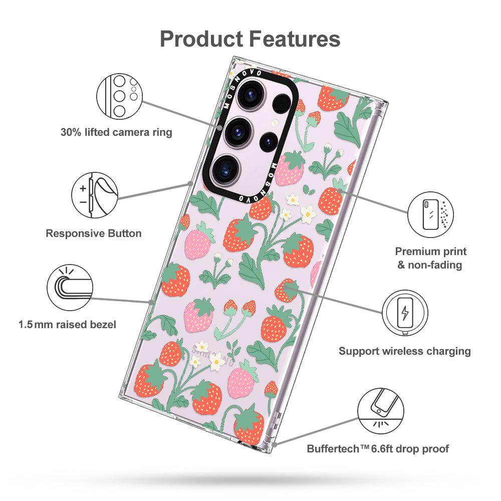 Strawberry Garden Phone Case - Samsung Galaxy S23 Ultra Case - MOSNOVO