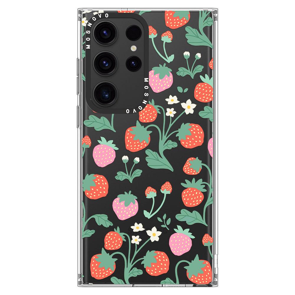 Strawberry Garden Phone Case - Samsung Galaxy S23 Ultra Case - MOSNOVO