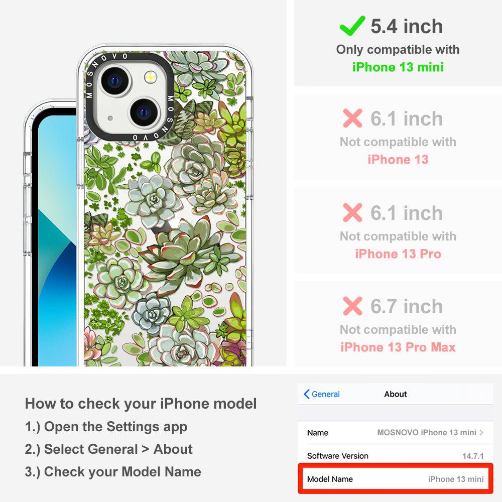 Succulent Phone Case - iPhone 13 Mini Case - MOSNOVO