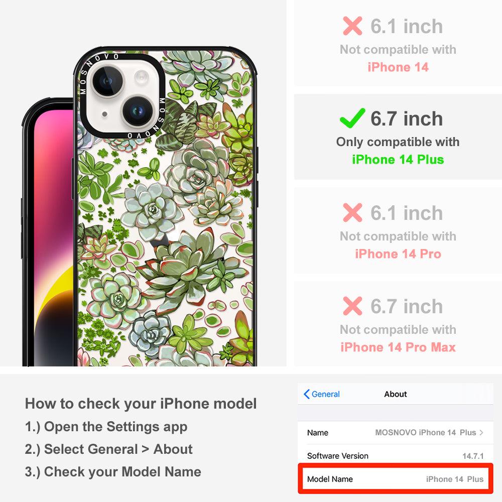 Succulent Phone Case - iPhone 14 Plus Case - MOSNOVO
