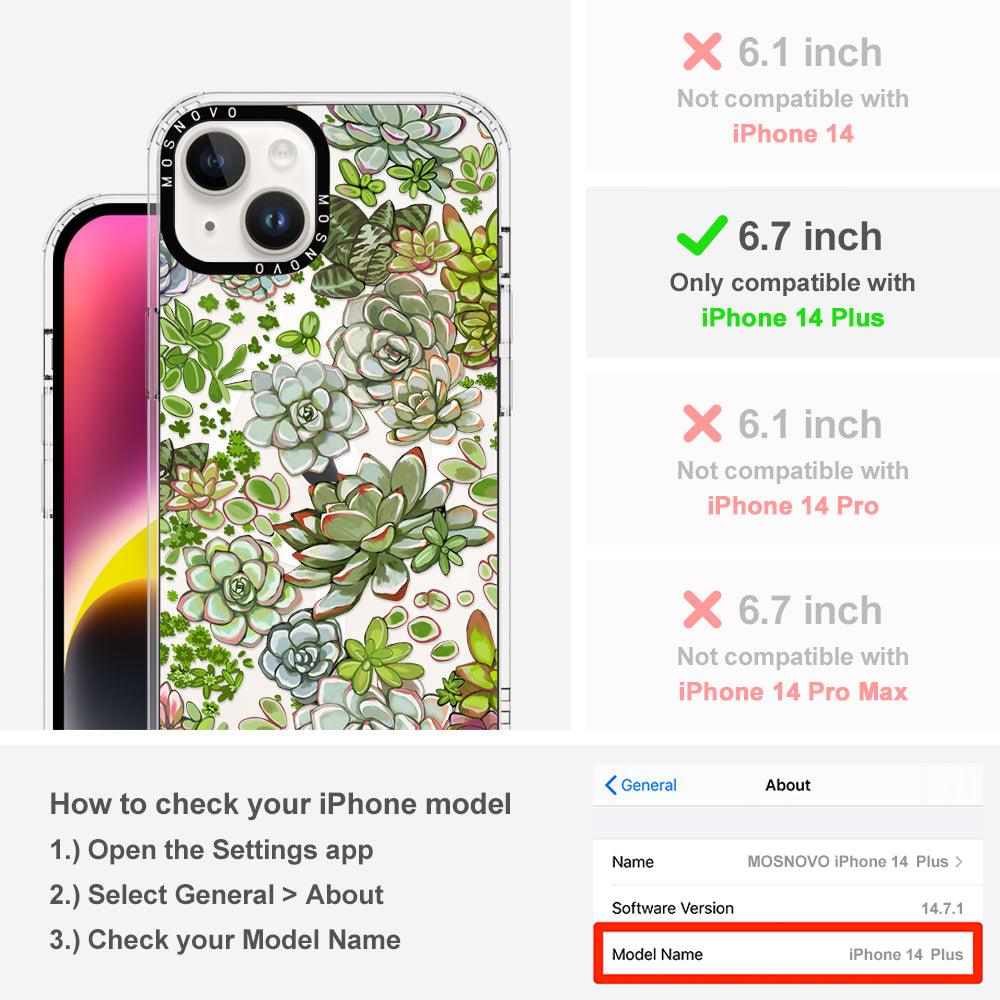 Succulent Phone Case - iPhone 14 Plus Case - MOSNOVO