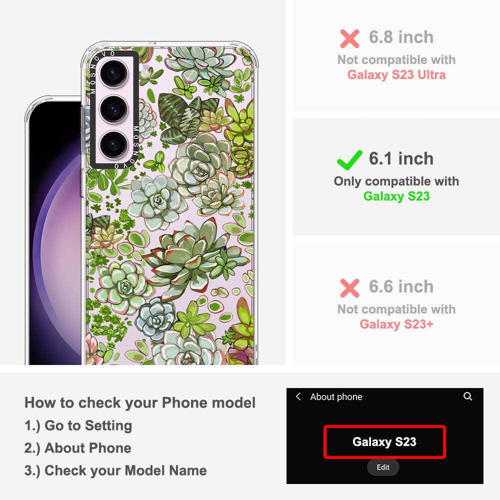 Succulents Phone Case - Samsung Galaxy S23 Case - MOSNOVO