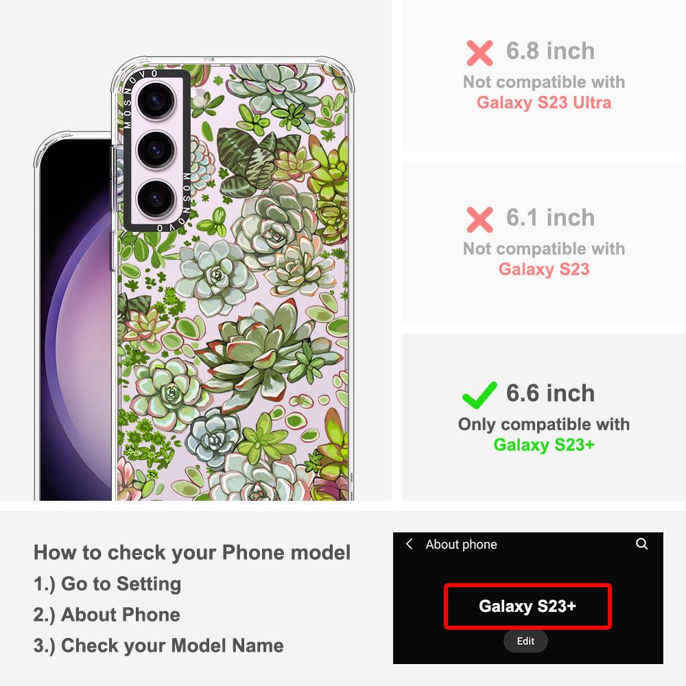 Succulents Phone Case - Samsung Galaxy S23 Plus Case - MOSNOVO
