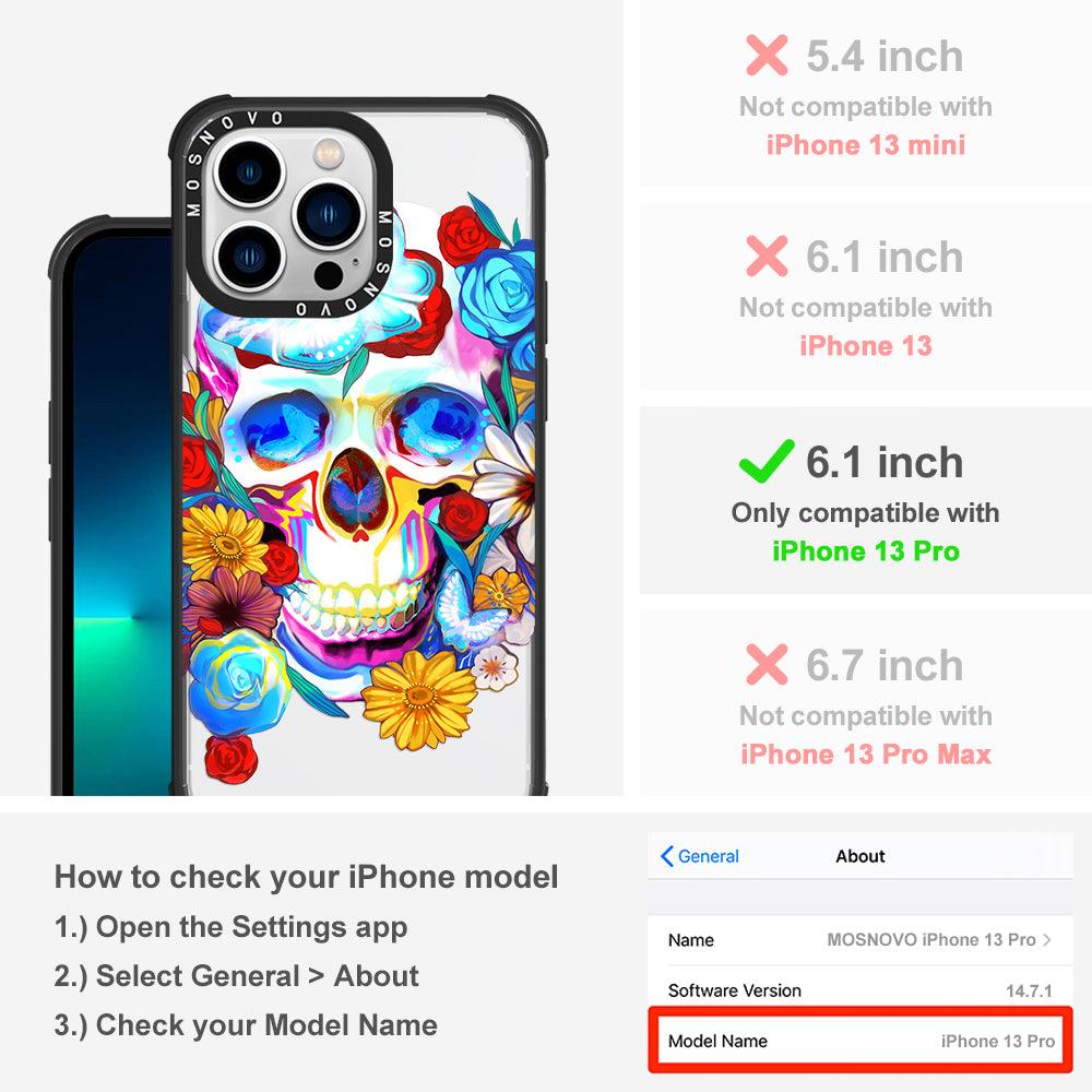 Neon Skull Phone Case - iPhone 13 Pro Case - MOSNOVO