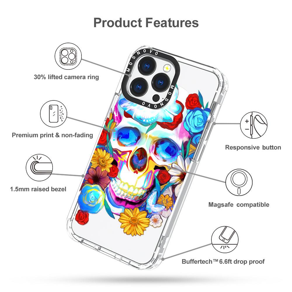 Neon Skull Phone Case - iPhone 13 Pro Case - MOSNOVO