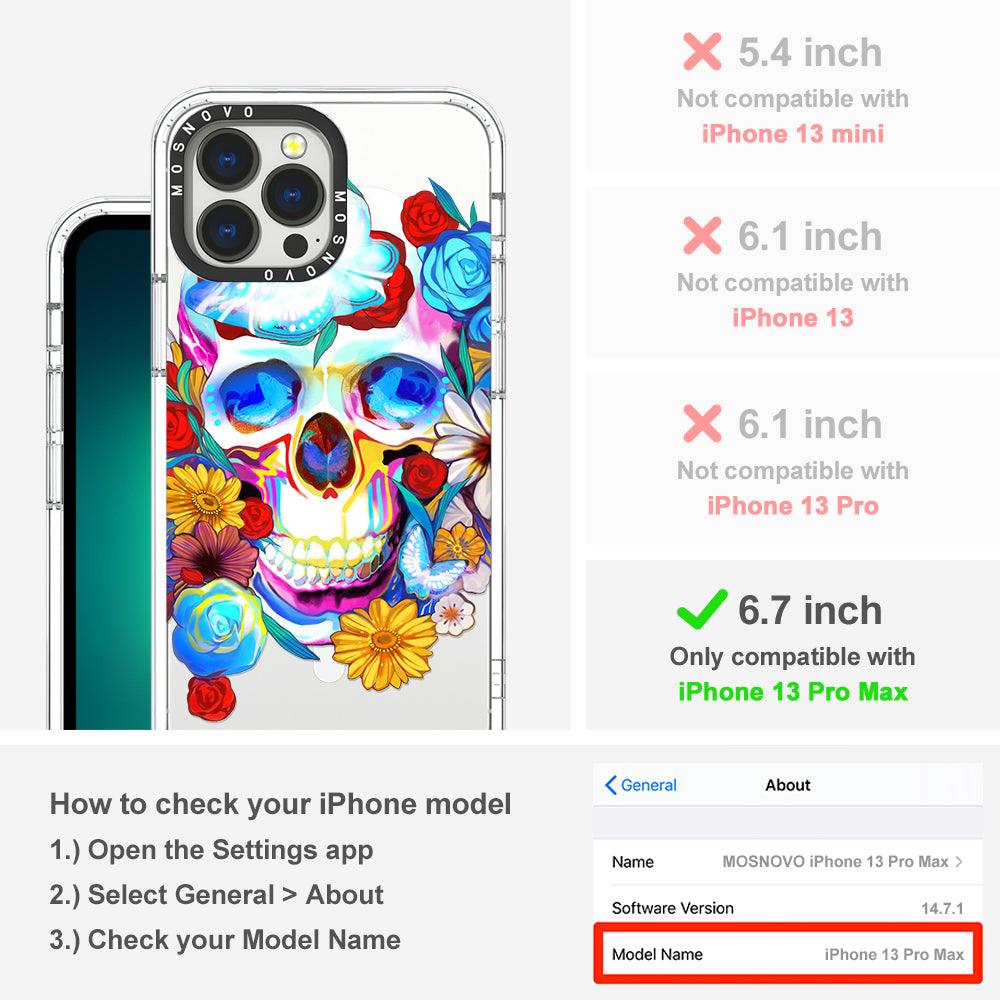 Neon Skull Phone Case - iPhone 13 Pro Max Case - MOSNOVO