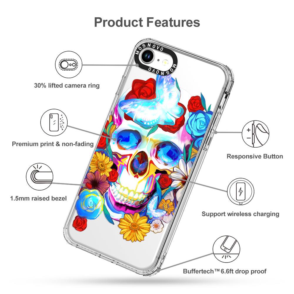 Neon Skull Phone Case - iPhone 8 Case - MOSNOVO