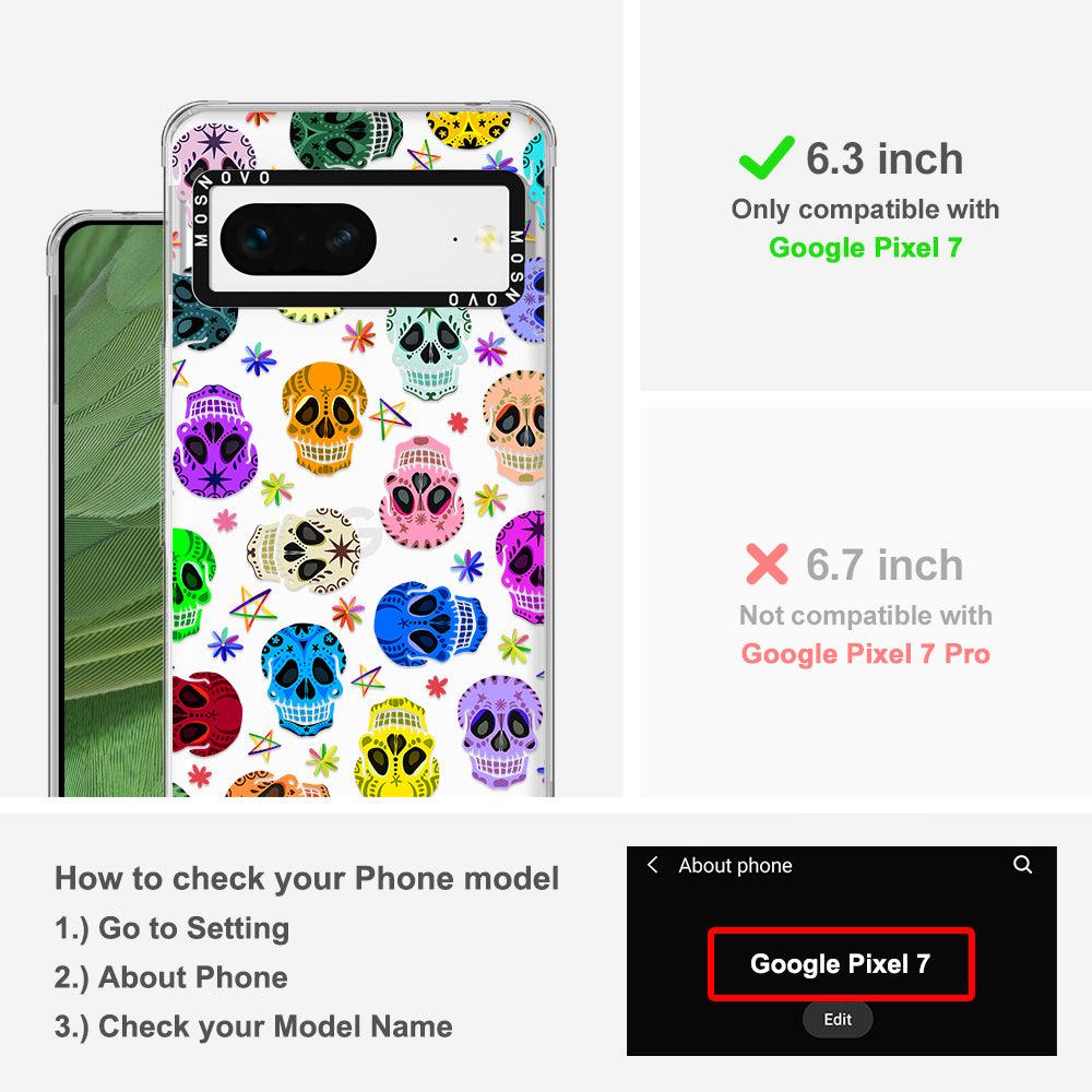 Sugar Skull Phone Case - Google Pixel 7 Case - MOSNOVO