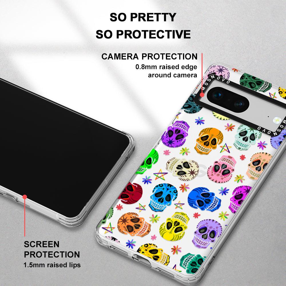 Sugar Skull Phone Case - Google Pixel 7 Case - MOSNOVO