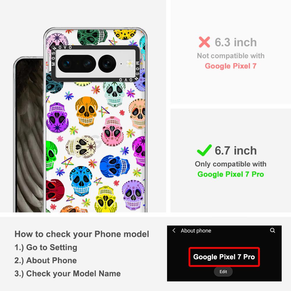 Sugar Skull Phone Case - Google Pixel 7 Pro Case - MOSNOVO