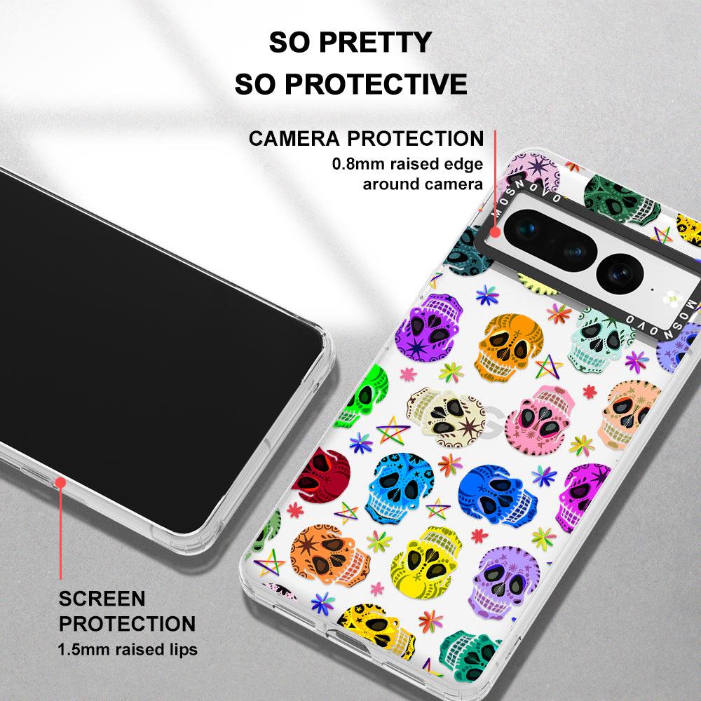 Sugar Skull Phone Case - Google Pixel 7 Pro Case - MOSNOVO