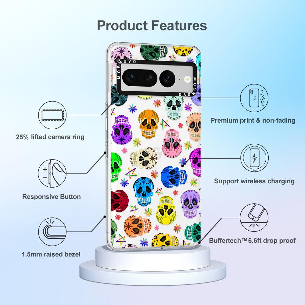 Sugar Skull Phone Case - Google Pixel 7 Pro Case - MOSNOVO