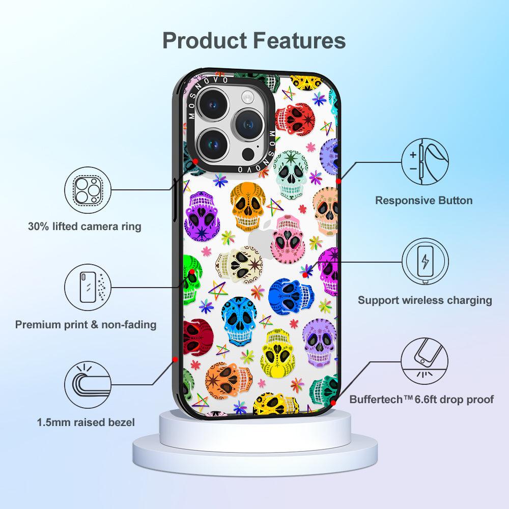 Skull Phone Case - iPhone 14 Pro Max Case - MOSNOVO