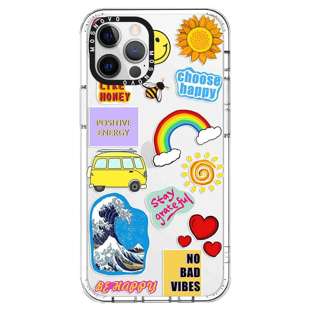 Happy Vibes Phone Case - iPhone 12 Pro Max Case - MOSNOVO