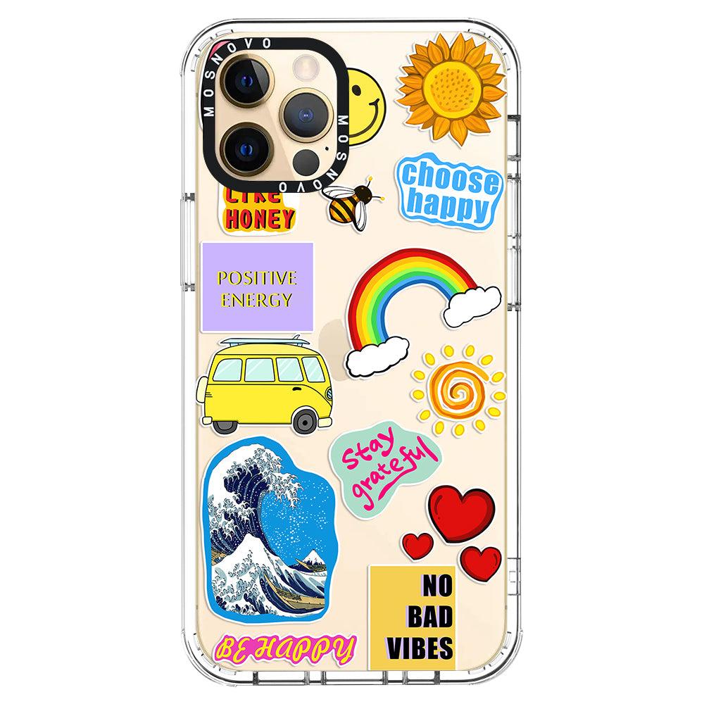 Happy Vibes Phone Case - iPhone 12 Pro Max Case - MOSNOVO