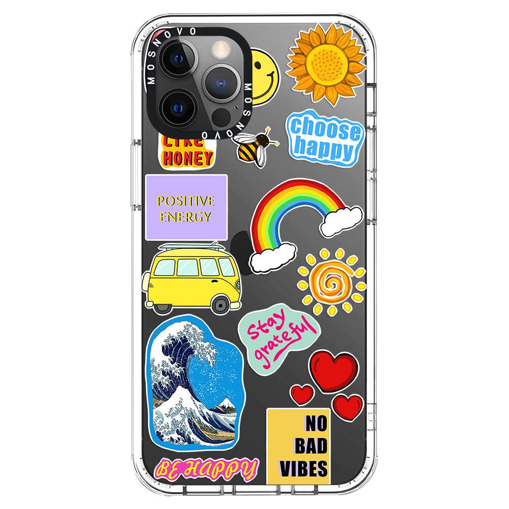 Happy Vibes Phone Case - iPhone 12 Pro Max Case - MOSNOVO