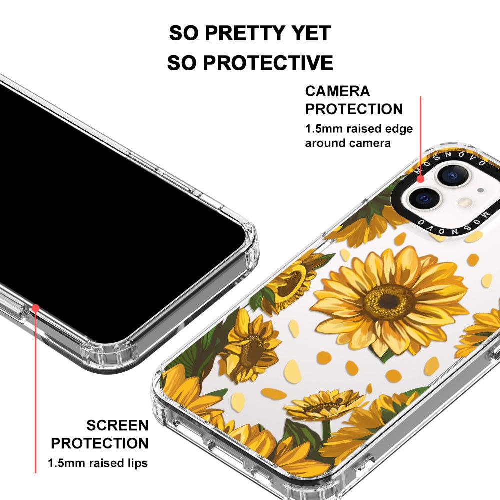 Sunflower Garden Phone Case - iPhone 12 Mini Case - MOSNOVO