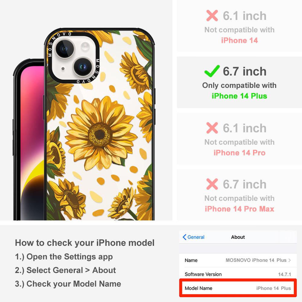Sunflower Garden Phone Case - iPhone 14 Plus Case - MOSNOVO