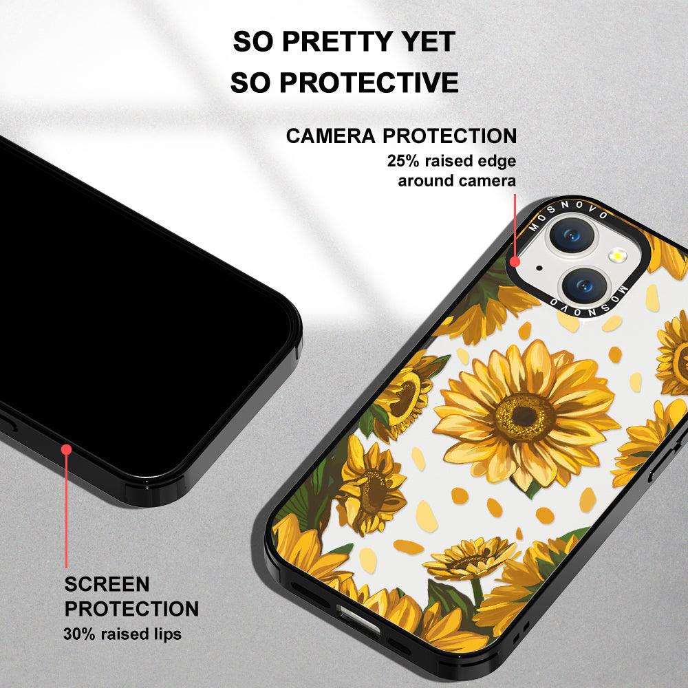 Sunflower Garden Phone Case - iPhone 14 Plus Case - MOSNOVO