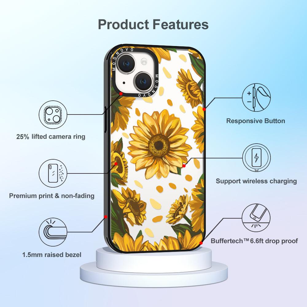 Sunflower Garden Phone Case - iPhone 14 Plus Case - MOSNOVO