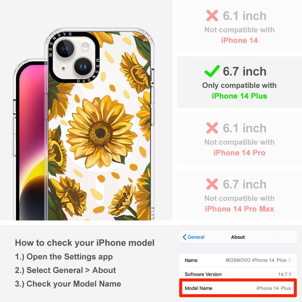 Sunflower Garden Phone Case - iPhone 14 Plus Case - MOSNOVO