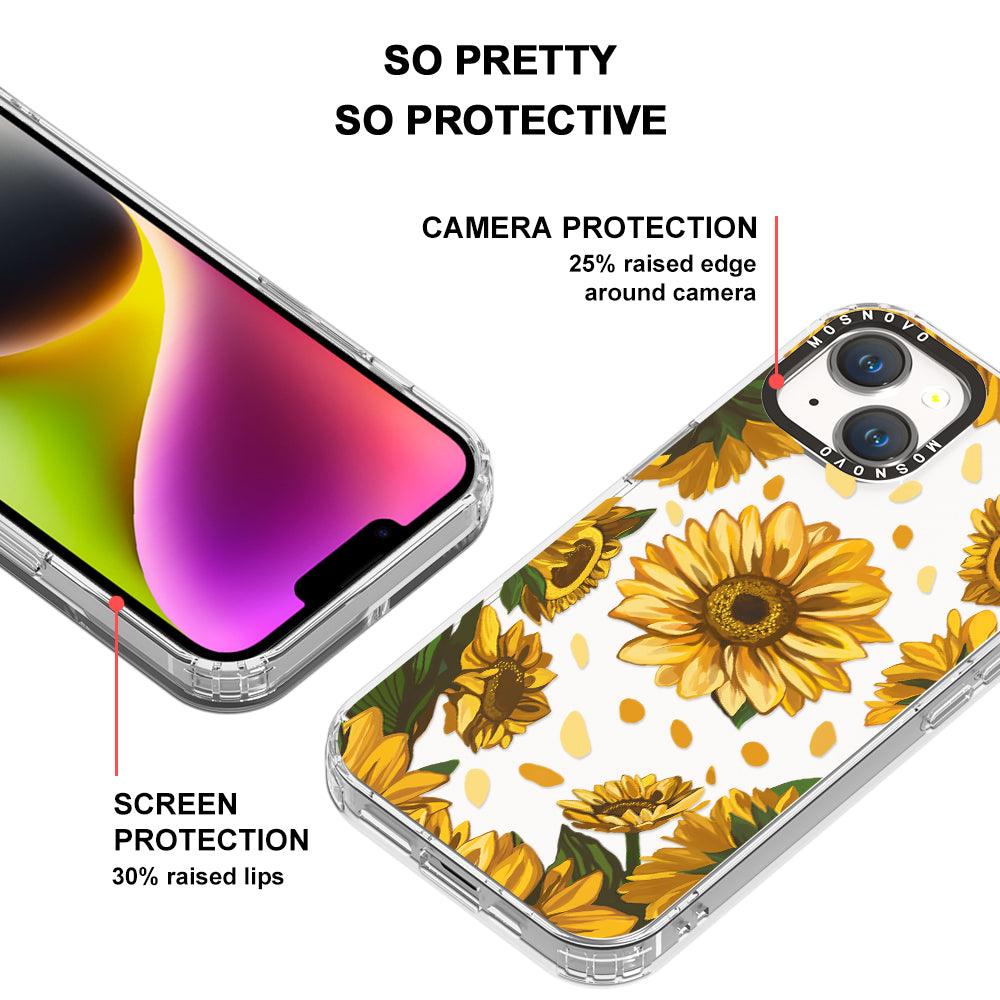 Sunflower Garden Phone Case - iPhone 14 Plus Case - MOSNOVO