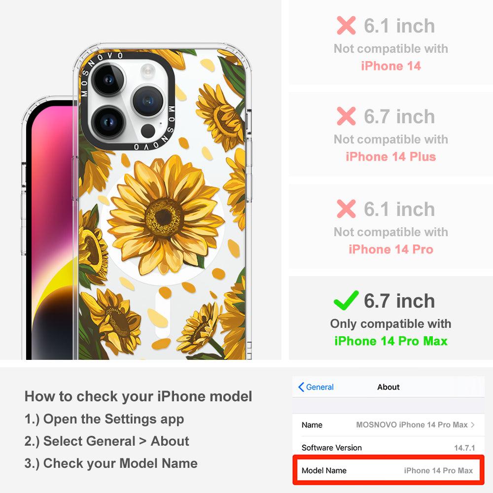 Sunflower Garden Phone Case - iPhone 14 Pro Max Case - MOSNOVO