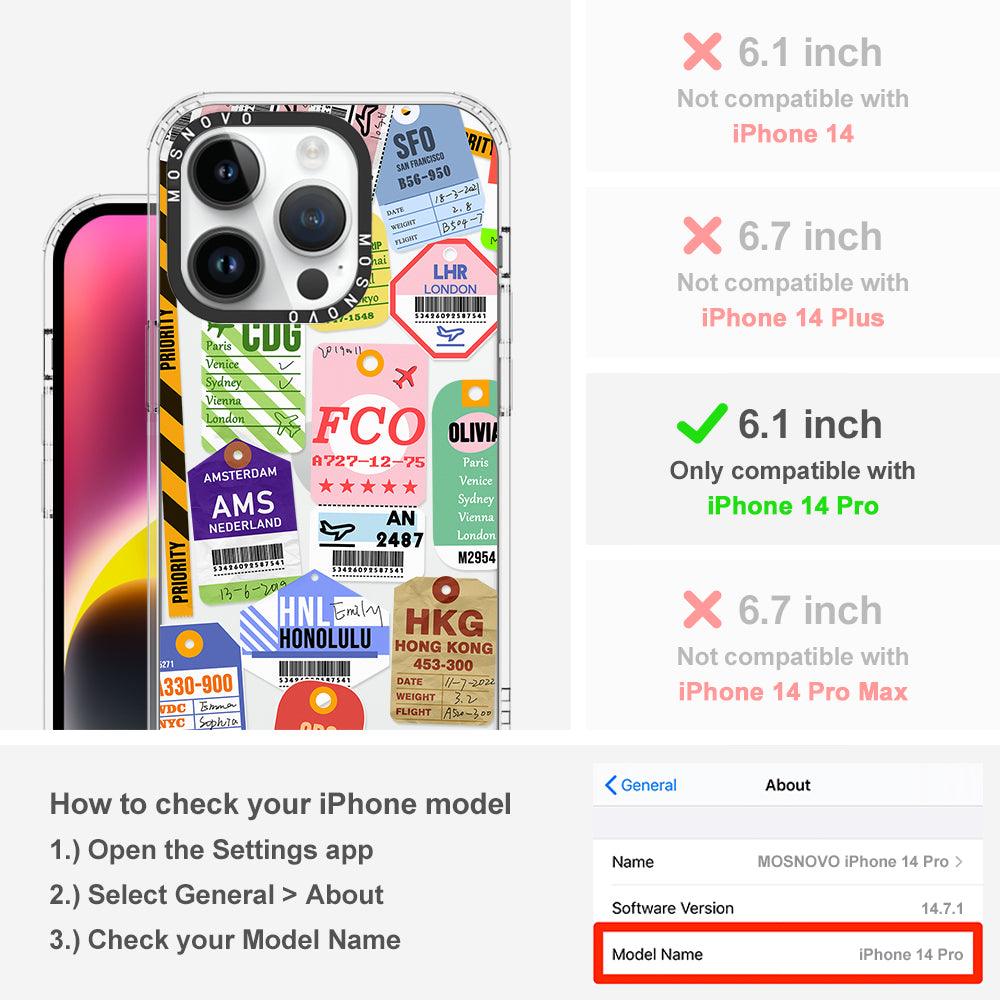 Ticket Label Phone Case - iPhone 14 Pro Case - MOSNOVO